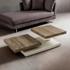 طاولة قهوة ذات أسطح دوارة من HPL، صنع في إيطاليا، بريشس - باريس Viadurini