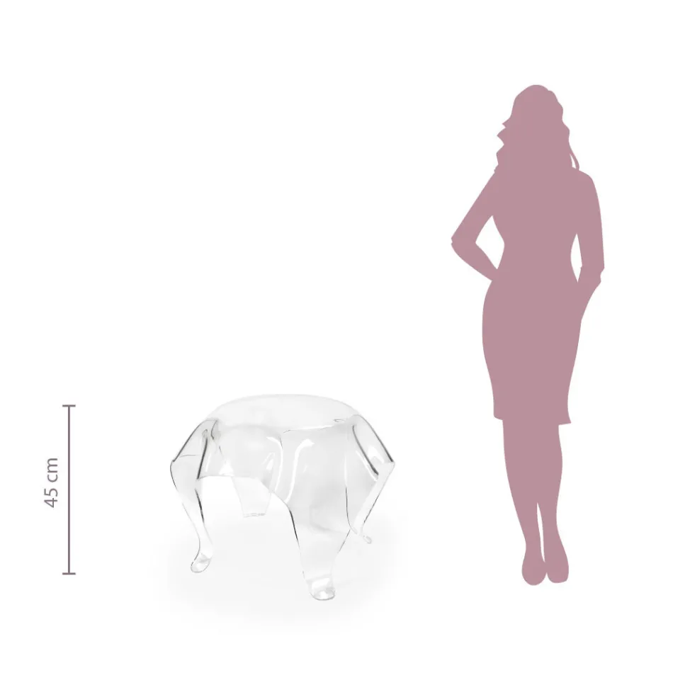 طاولة قهوة بسطح وقاعدة من زجاج شبكي، صنع في إيطاليا - برينتو Viadurini