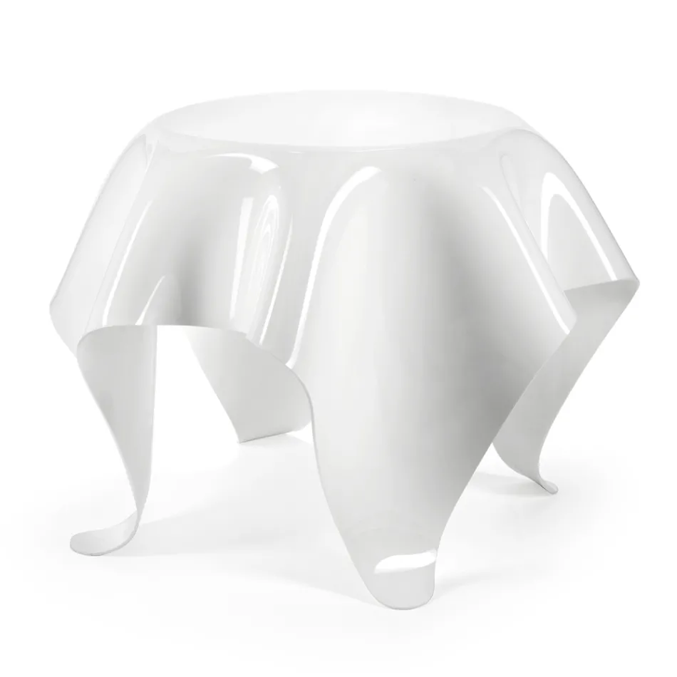 طاولة قهوة بسطح وقاعدة من زجاج شبكي، صنع في إيطاليا - برينتو Viadurini