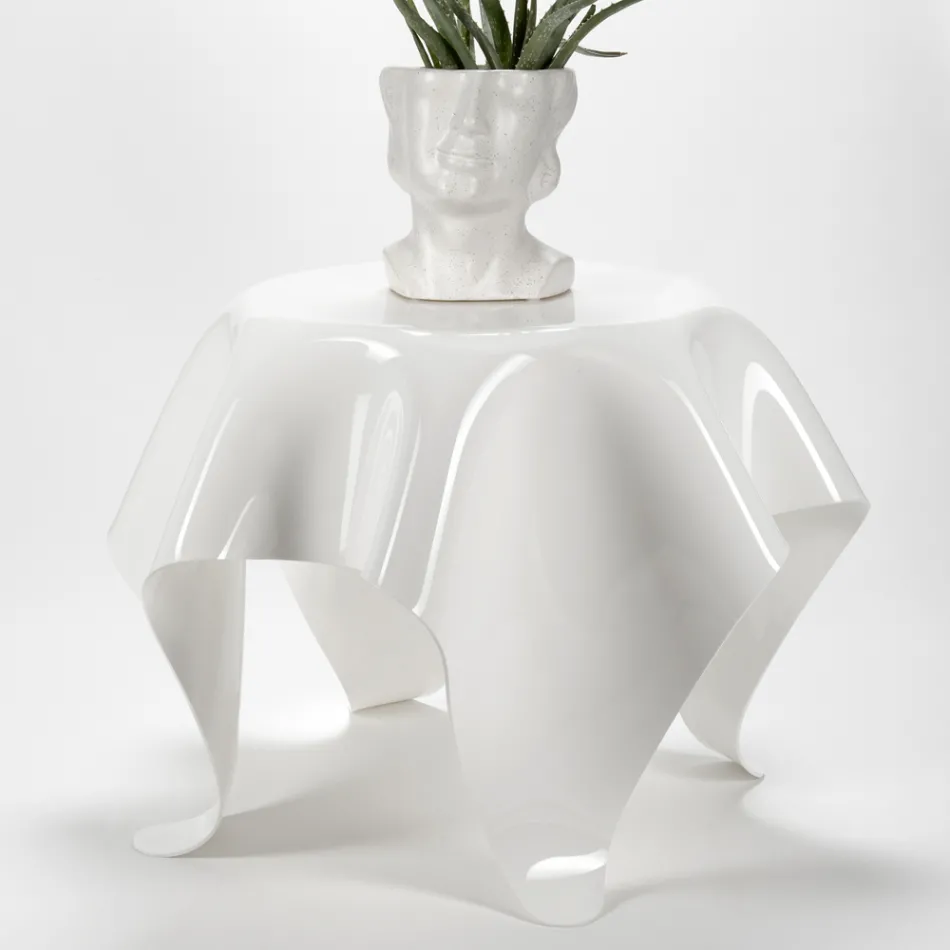 طاولة قهوة بسطح وقاعدة من زجاج شبكي، صنع في إيطاليا - برينتو Viadurini