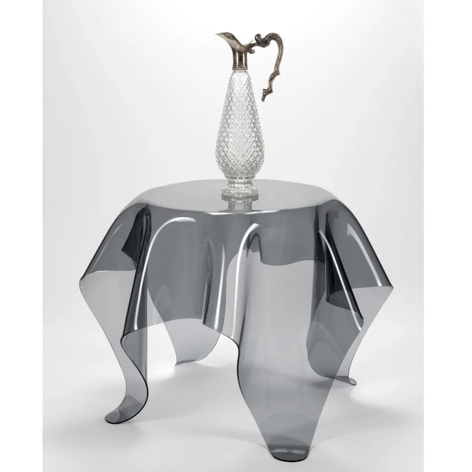 طاولة قهوة بسطح وقاعدة من زجاج شبكي، صنع في إيطاليا - برينتو Viadurini