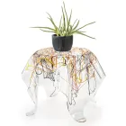 طاولة قهوة بسطح وقاعدة من زجاج شبكي، صنع في إيطاليا - برينتو Viadurini