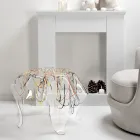 طاولة قهوة بسطح وقاعدة من زجاج شبكي، صنع في إيطاليا - برينتو Viadurini