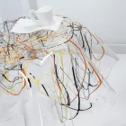 طاولة قهوة بسطح وقاعدة من زجاج شبكي، صنع في إيطاليا - برينتو Viadurini