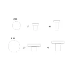 طاولة قهوة بسطح زجاجي وقاعدة معدنية، صنع في إيطاليا - باتولا Viadurini