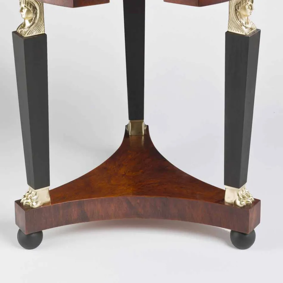 طاولة قهوة ذات سطح زجاجي وزخارف نحاسية، فينوس Viadurini