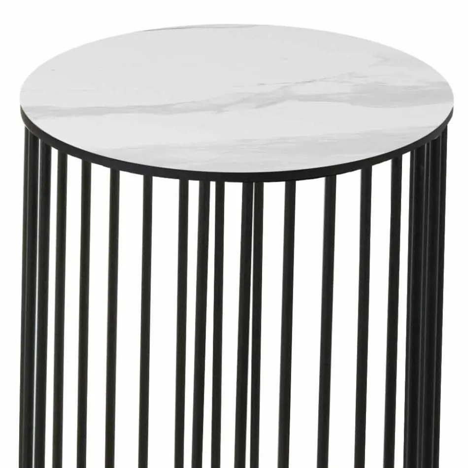 طاولة قهوة ذات سطح سيراميك دائري، صنع في إيطاليا - مونتيبيانكو Viadurini