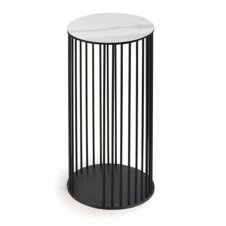 طاولة قهوة ذات سطح سيراميك دائري، صنع في إيطاليا - مونتيبيانكو Viadurini