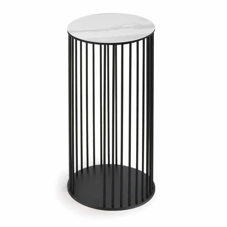 طاولة قهوة ذات سطح سيراميك دائري، صنع في إيطاليا - مونتيبيانكو Viadurini