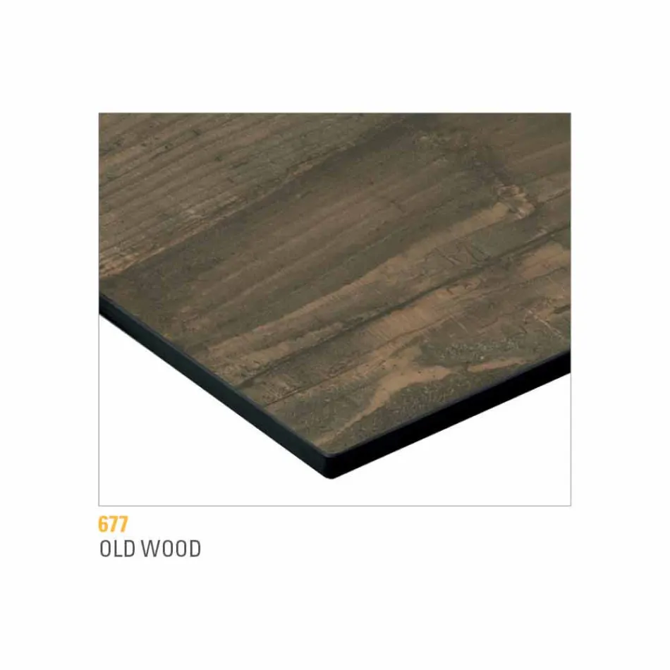 طاولة قهوة ذات سطح دائري من ألواح HPL مغلفة، صنع في إيطاليا - مينا Viadurini