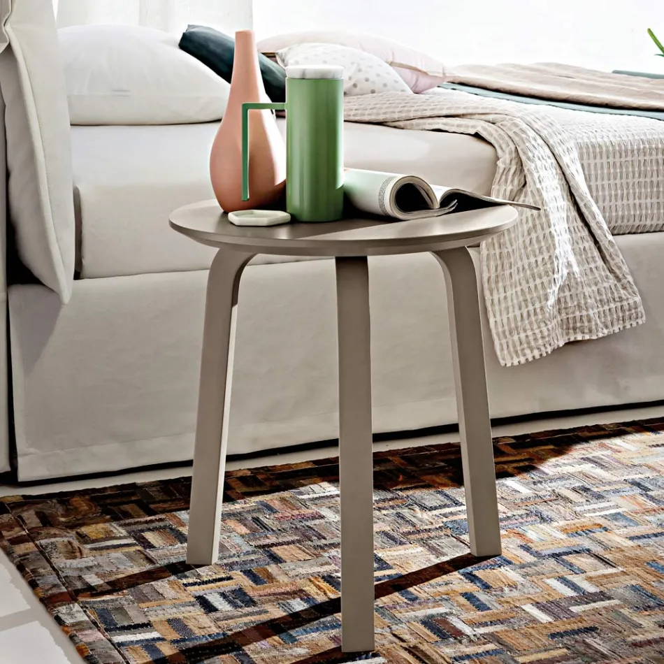 طاولة قهوة لغرفة المعيشة بسطح دائري من خشب MDF مطلي بالورنيش، صنع في إيطاليا، ثمين - توبيكو Viadurini