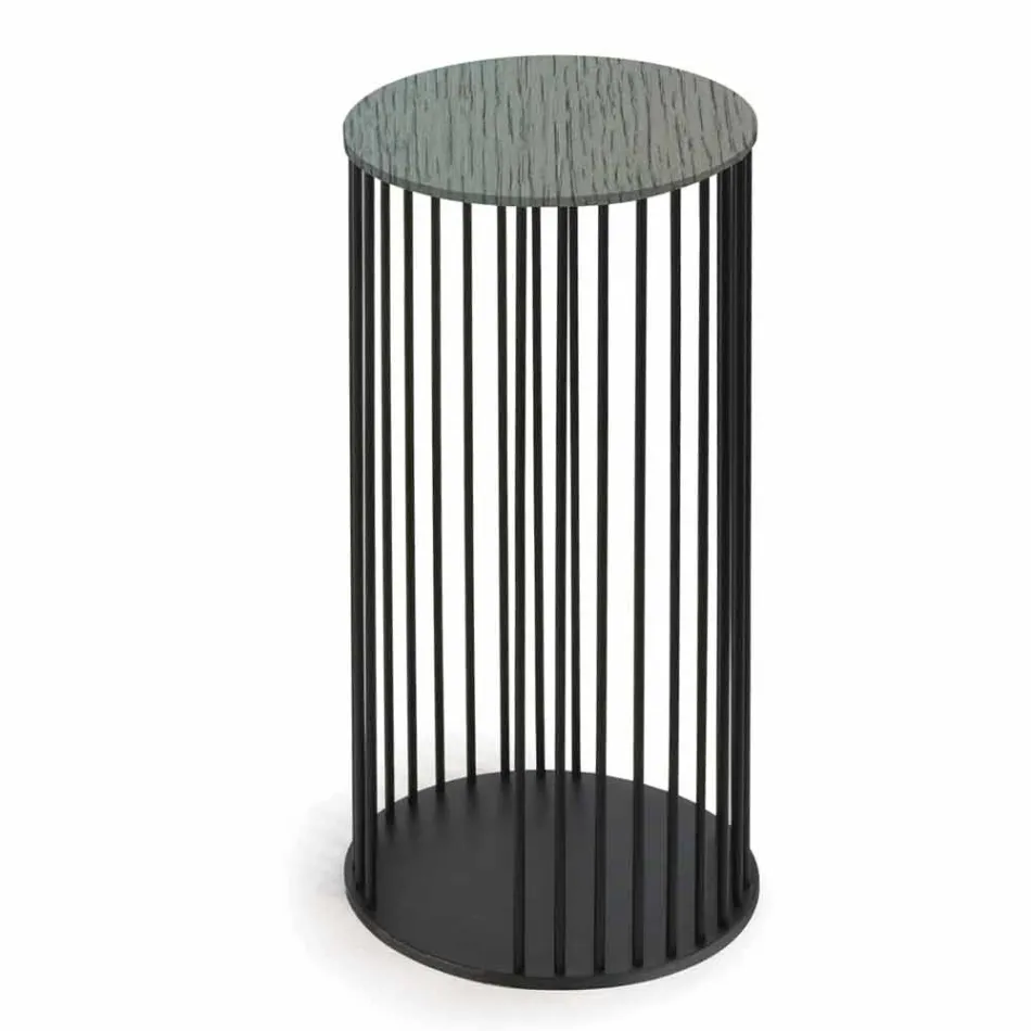 طاولة قهوة ذات سطح خشبي دائري، صنع في إيطاليا - مونتيبيانكو Viadurini