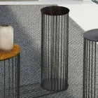 طاولة قهوة ذات سطح خشبي دائري، صنع في إيطاليا - مونتيبيانكو Viadurini