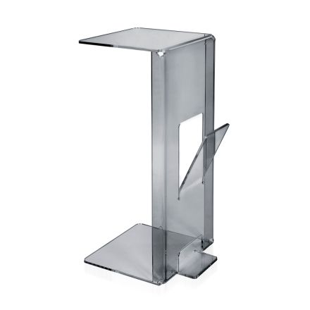 طاولة قهوة مع رف مجلات من زجاج شبكي، صنع في إيطاليا - بيل Viadurini