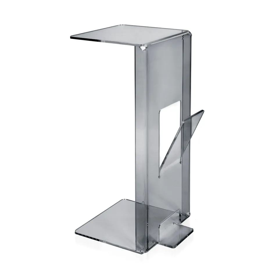 طاولة قهوة مع رف مجلات من زجاج شبكي، صنع في إيطاليا - بيل Viadurini