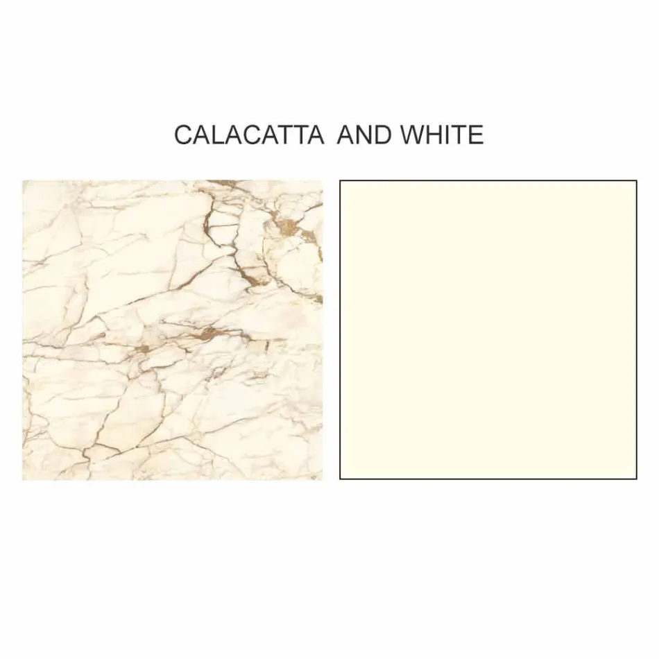 طاولة قهوة بتصميم مميز مع سطحين دائريين من جريس، صنع في إيطاليا - ستوكهولم Viadurini