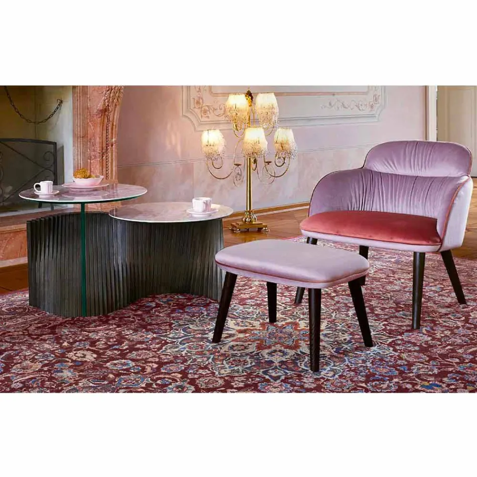 طاولة قهوة بتصميم مميز مع سطحين دائريين من جريس، صنع في إيطاليا - ستوكهولم Viadurini