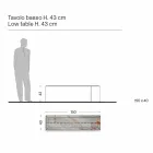 طاولة قهوة بتصميم رخامي مع قاعدة زجاجية، صنع في إيطاليا - مولينو Viadurini