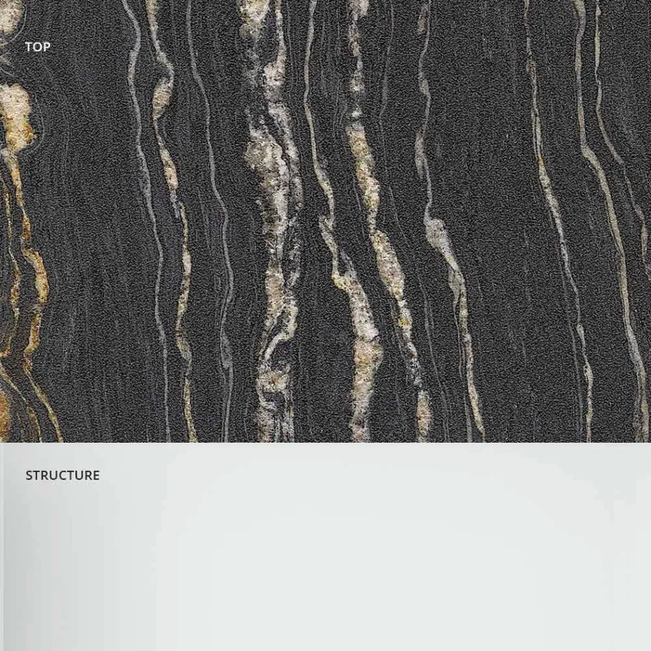 طاولة قهوة بتصميم رخامي مع قاعدة زجاجية، صنع في إيطاليا - مولينو Viadurini