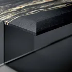 طاولة قهوة بتصميم رخامي مع قاعدة زجاجية، صنع في إيطاليا - مولينو Viadurini