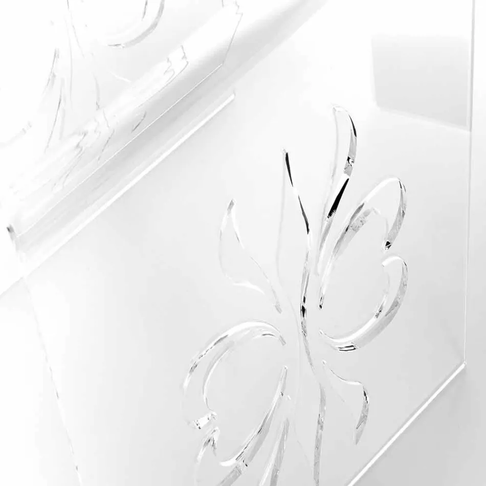 طاولة قهوة بتصميم مانداس من زجاج شبكي شفاف Viadurini