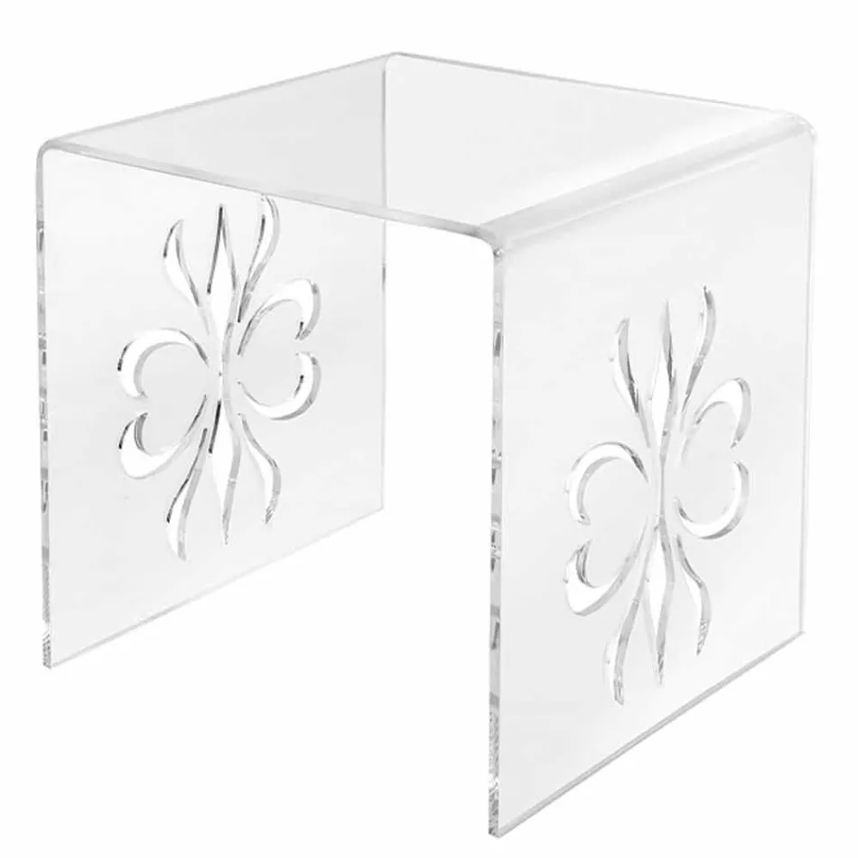 طاولة قهوة بتصميم مانداس من زجاج شبكي شفاف Viadurini