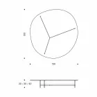 طاولة قهوة بتصميم زجاجي مع قاعدة معدنية، صنع في إيطاليا - سينسي Viadurini