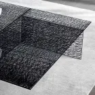 طاولة قهوة بتصميم زجاجي مزخرف خفيف الوزن، صنع في إيطاليا - سيستولا Viadurini