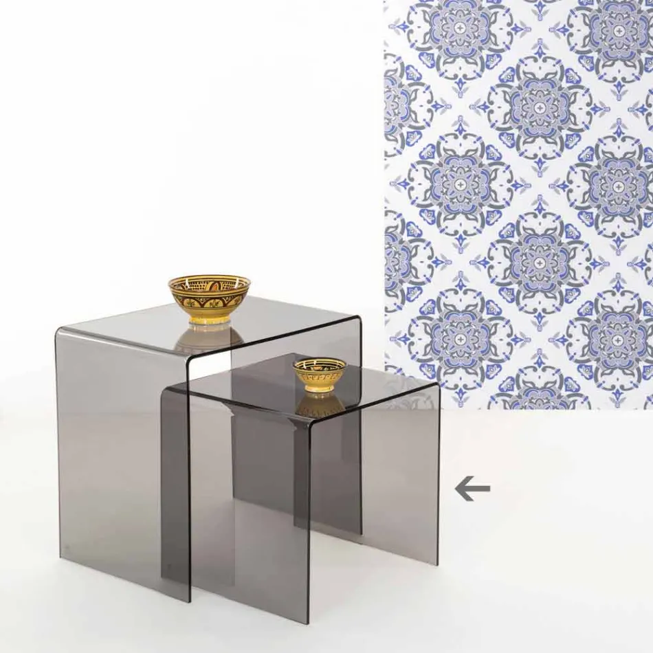 طاولة قهوة معاصرة قابلة للتدخين مقاس 40×40 سم، تيري سمول، صنع في إيطاليا Viadurini