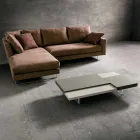 طاولة قهوة فينيكس بأرجل شفافة مصنوعة في إيطاليا - جاستن Viadurini