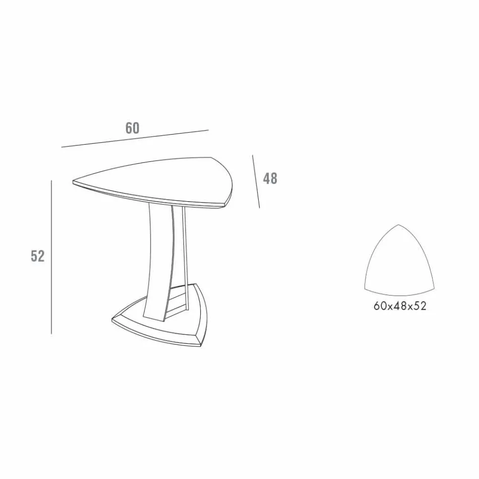 طاولة قهوة من خشب إم دي إف مطلي، صنع في إيطاليا، عالية الجودة - ليزا Viadurini