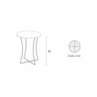 طاولة قهوة معدنية مع صينية حاوية مصنوعة في إيطاليا - نومبو Viadurini