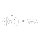 طاولة قهوة معدنية بسطح سيراميك مع مساحة تخزين - الإمارات Viadurini