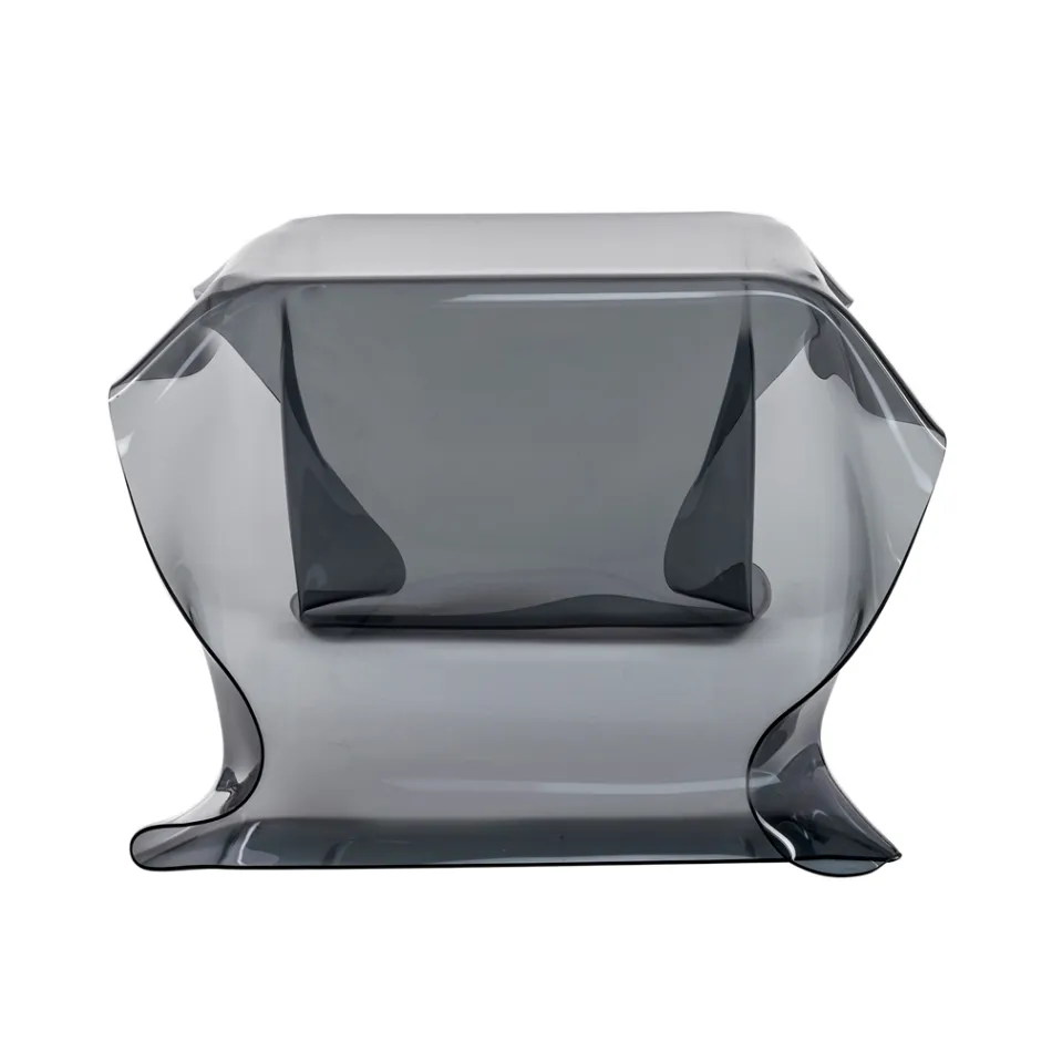 طاولة قهوة مصنوعة يدويًا من زجاج شبكي بلاستيكي، مصنوعة في إيطاليا - بيبو Viadurini