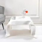 طاولة قهوة مصنوعة يدويًا من زجاج شبكي بلاستيكي، مصنوعة في إيطاليا - بيبو Viadurini