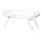 طاولة قهوة من زجاج شبكي شفاف أو خشب بتصميم جبس Viadurini