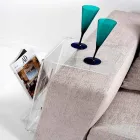 طاولة قهوة بتصميم شفاف من مادة PMMA من Quero Vas Viadurini