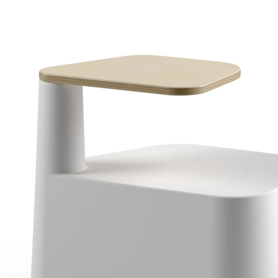 طاولة قهوة مصنوعة من البولي إيثيلين وخشب البتولا، صنع في إيطاليا - كليو Viadurini