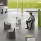 طاولة قهوة مصنوعة من البولي إيثيلين وخشب البتولا، صنعت في إيطاليا - كليو Viadurini