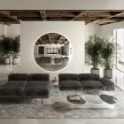 طاولة قهوة زجاجية بثلاثة أسطح ملونة - دابي Viadurini