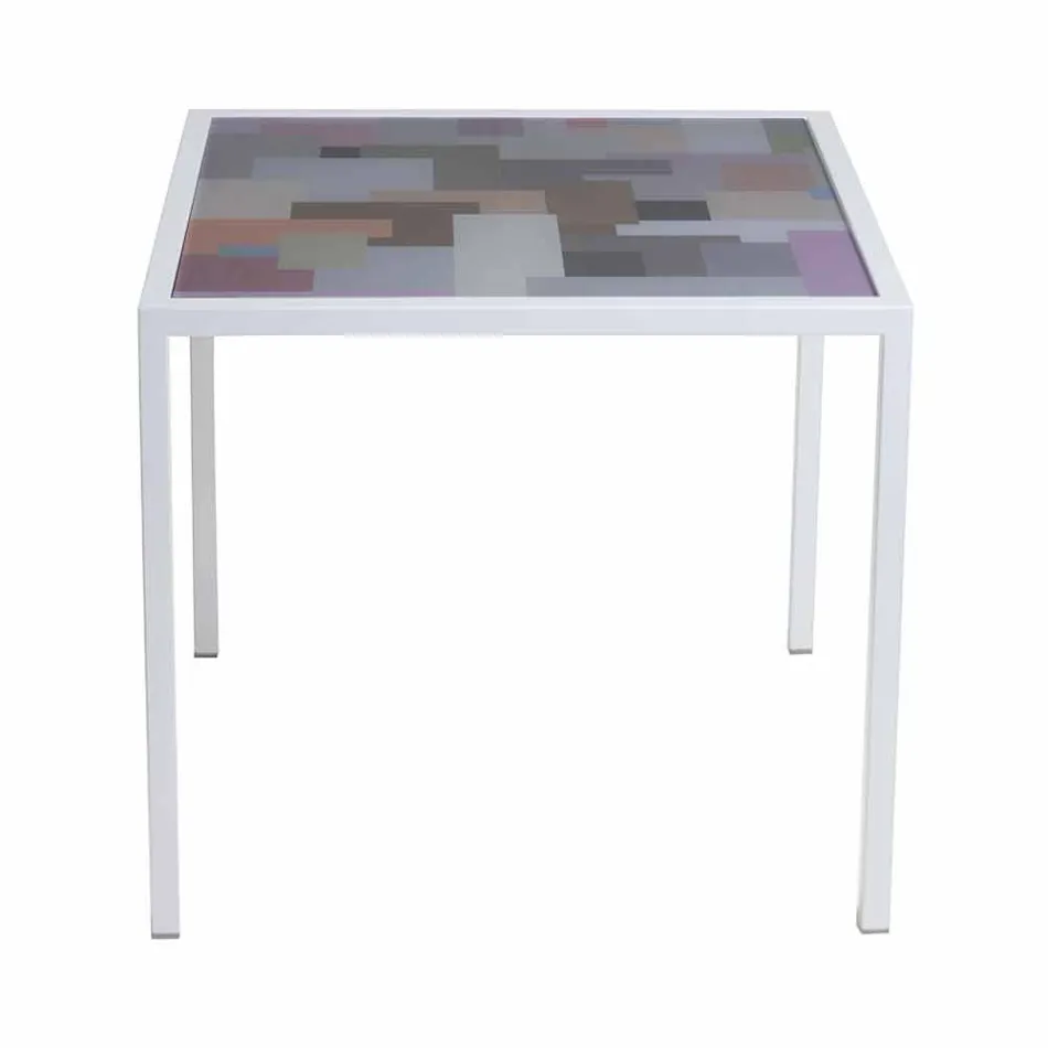 Modern 50x50cm coffee table in Nina metal, made in Italy Viadurini