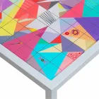 Modern 50x50cm coffee table in Nina metal, made in Italy Viadurini