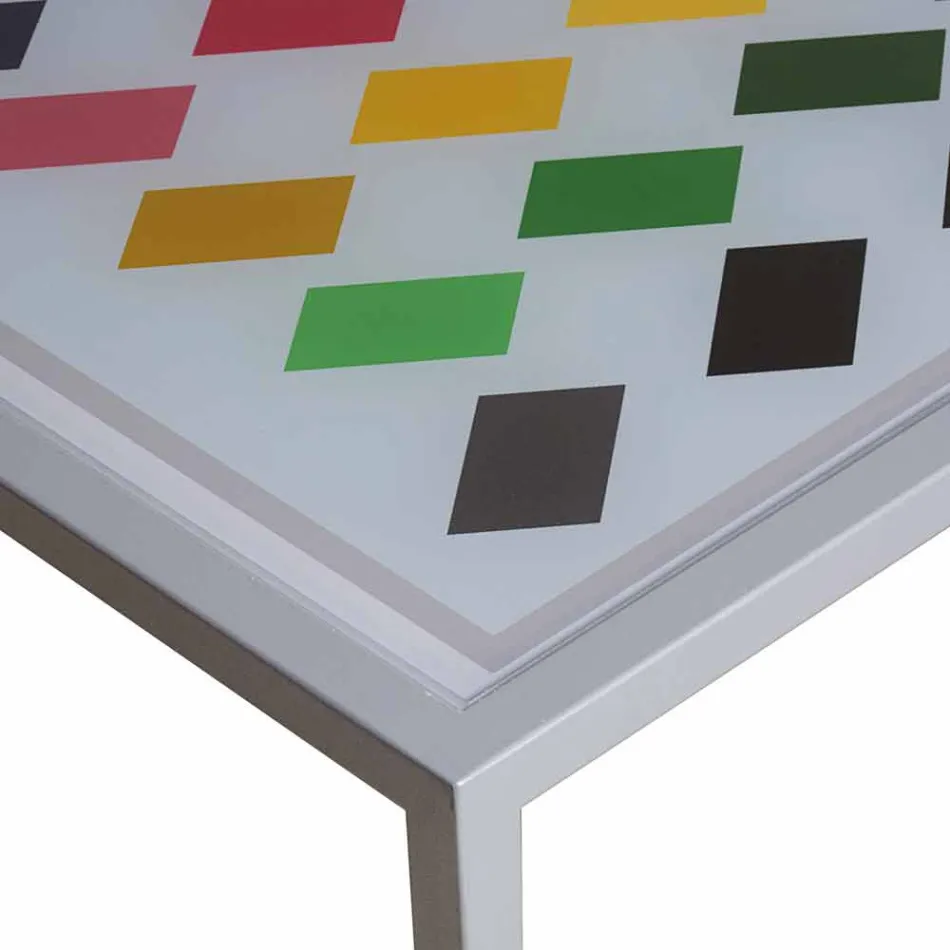 Modern 50x50cm coffee table in Nina metal, made in Italy Viadurini