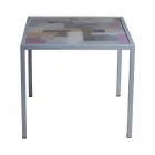 Modern 50x50cm coffee table in Nina metal, made in Italy Viadurini