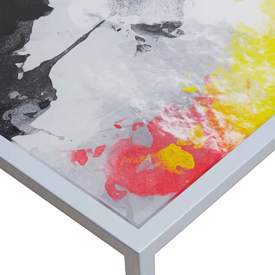 Modern 50x50cm coffee table in Nina metal, made in Italy Viadurini