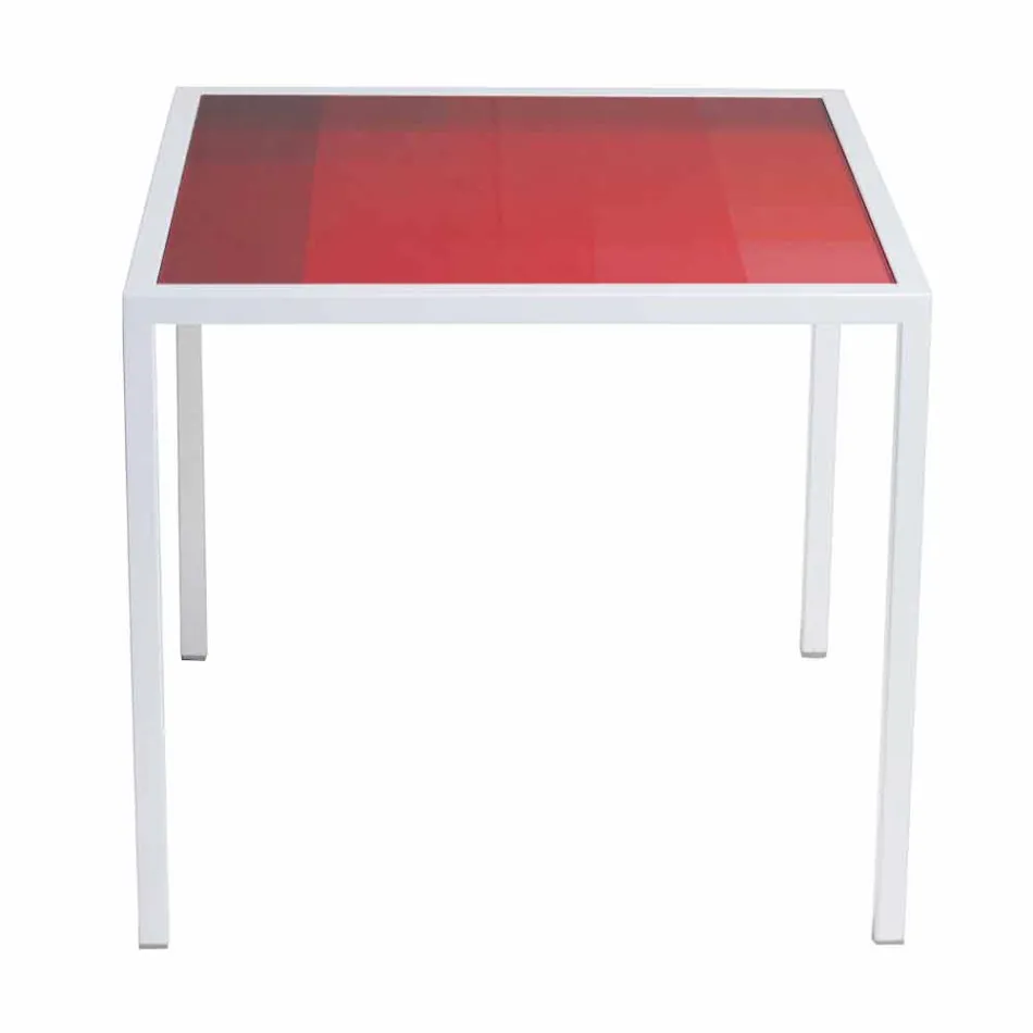 Modern 50x50cm coffee table in Nina metal, made in Italy Viadurini