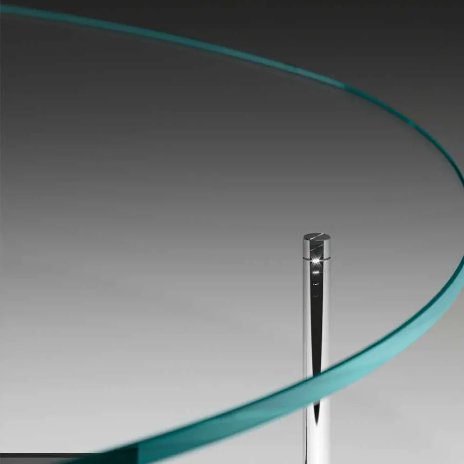 طاولة قهوة عصرية بسطح زجاجي، صنع في إيطاليا - سينسي Viadurini