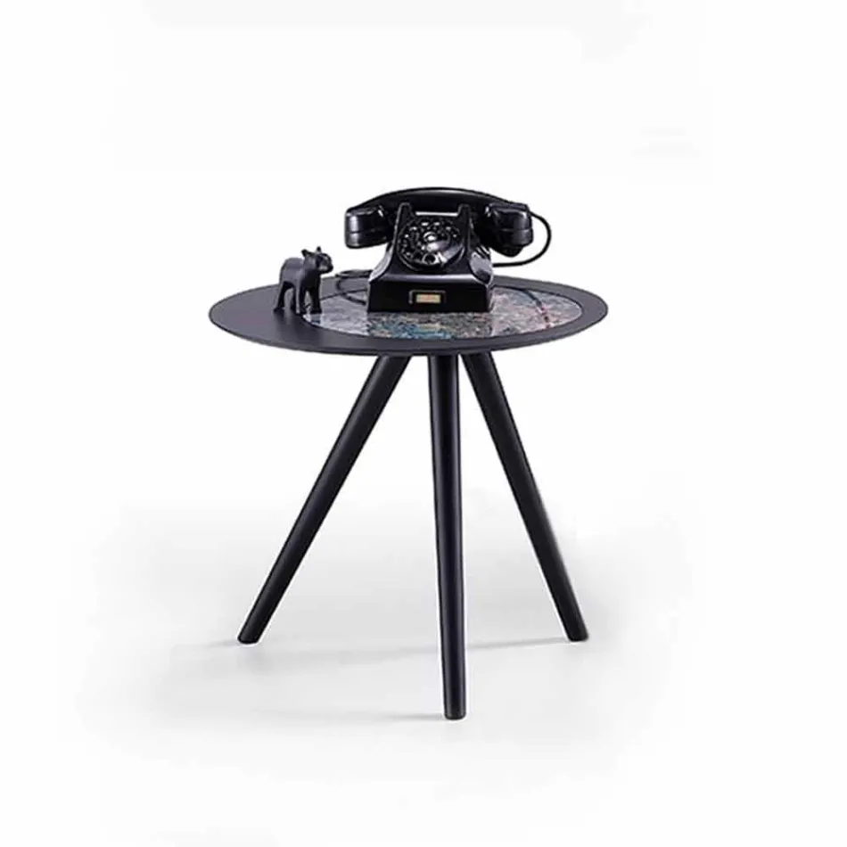 طاولة قهوة حديثة ذات سطح دائري من جريس، صنع في إيطاليا - شتوتغارت Viadurini