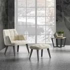 طاولة قهوة عصرية من خشب الجرجير والزان، صنعت في إيطاليا - تيتانيك Viadurini