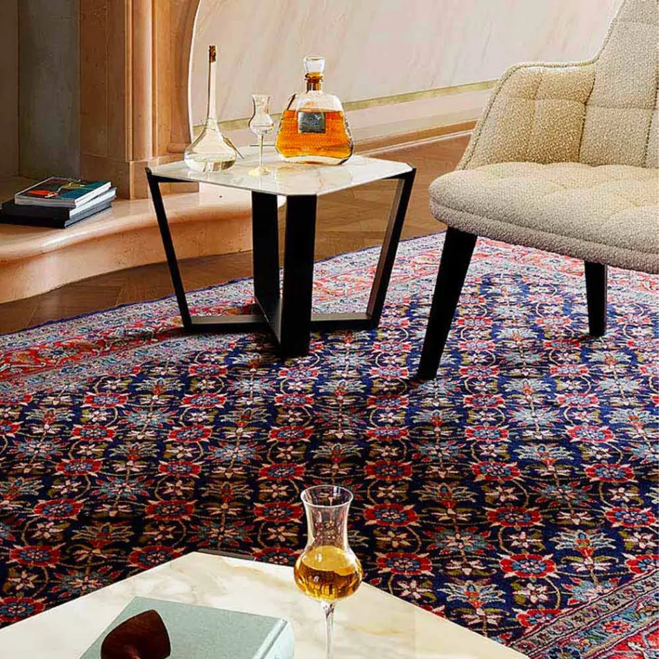 طاولة قهوة عصرية من خشب الجرجير والزان، صنعت في إيطاليا - تيتانيك Viadurini